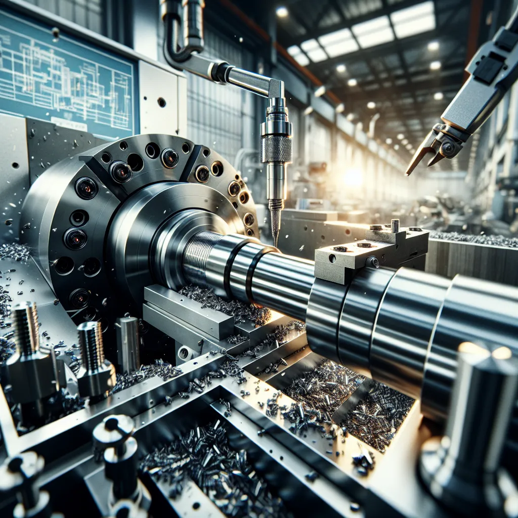 חריטה מדויקת במחרטת CNC של ציר פלדה